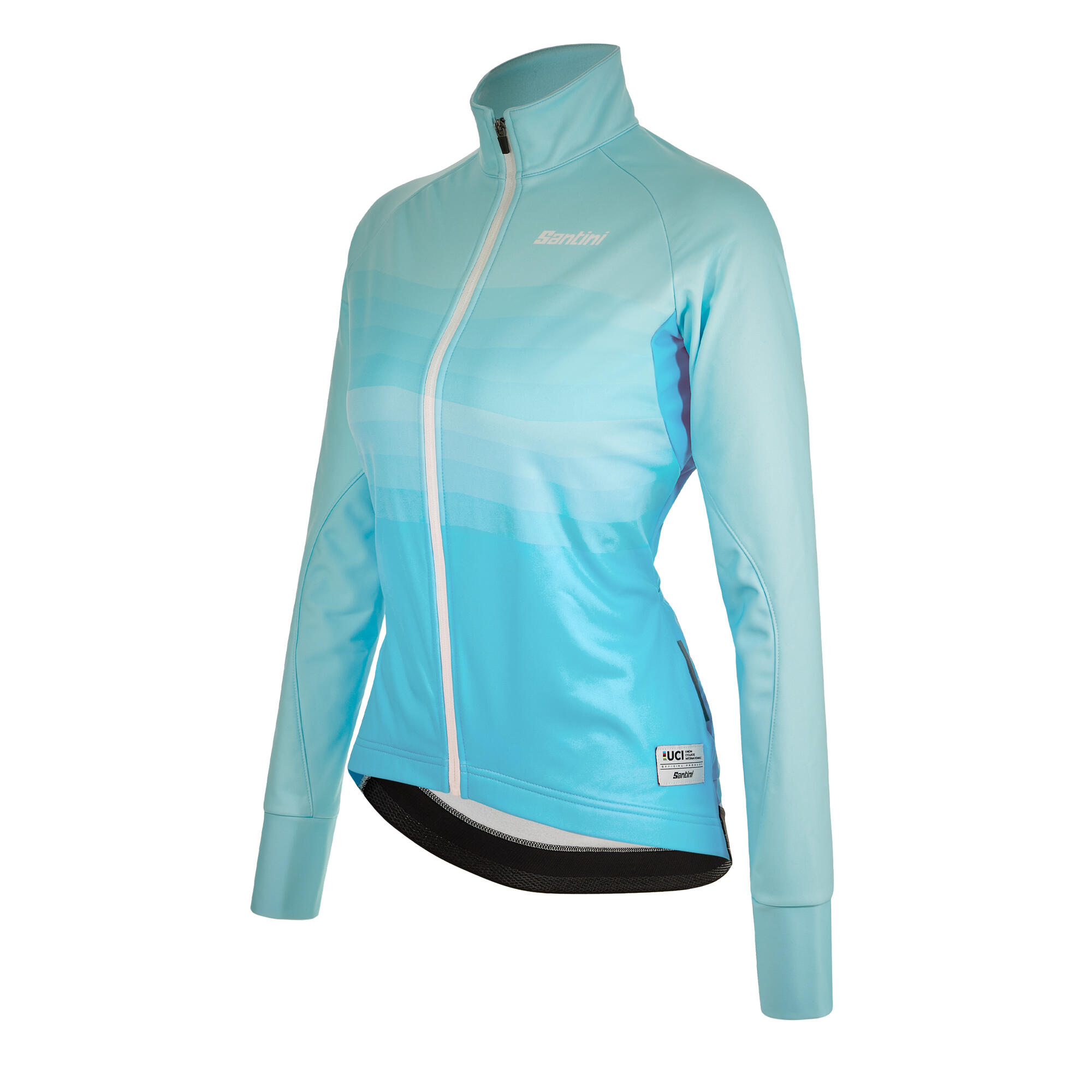 GIACCA INVERNALE CICLISMO DONNA SANTINI AZZURRA UCI 2/12