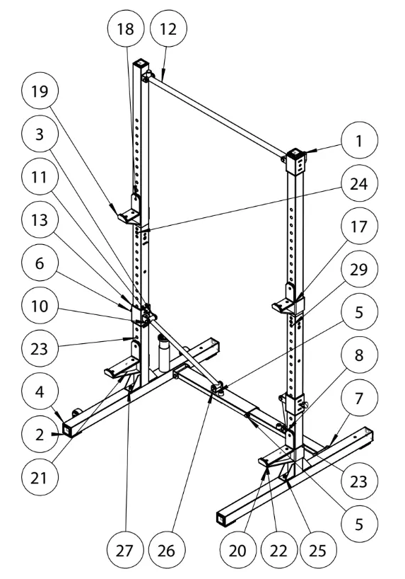 Vue éclatée RACK 900