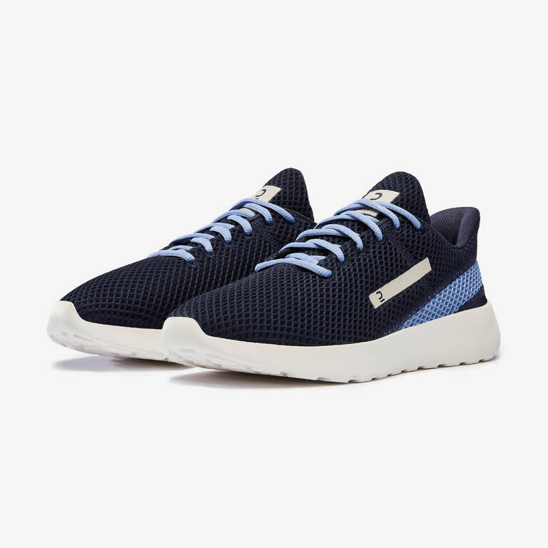 Sepatu Jalan Pria Kalenji Be Fresh Trainers - Biru Navy