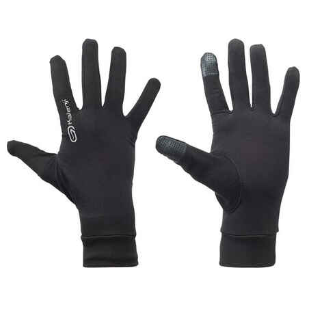 Guantes táctiles de Running Kalenji 100 negro