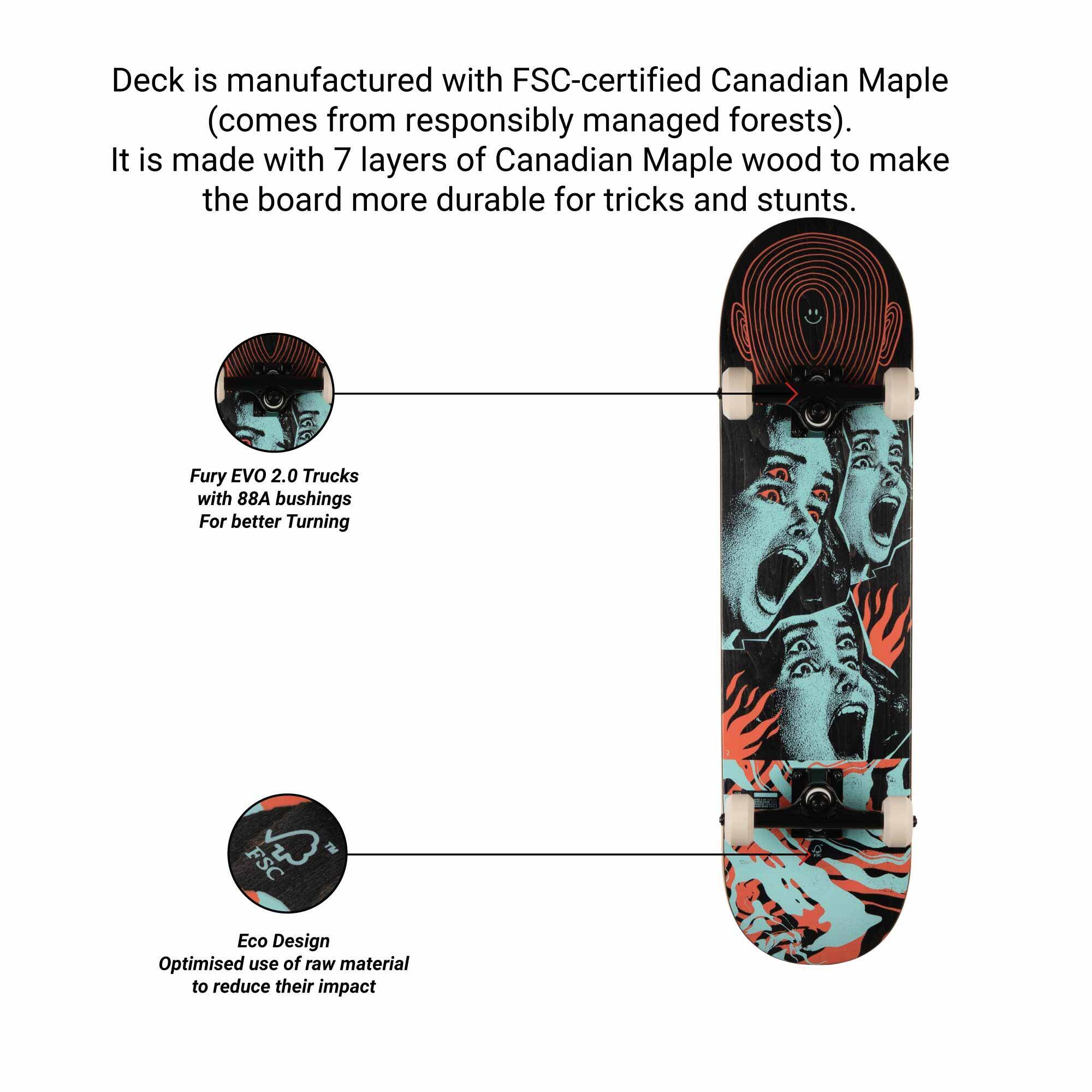 Kids and Adult Skateboard 8 Inch CP500 -  5