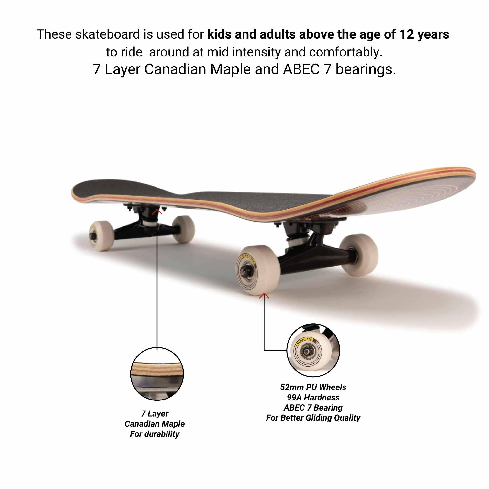 Kids and Adult Skateboard 8 Inch CP500 -  4