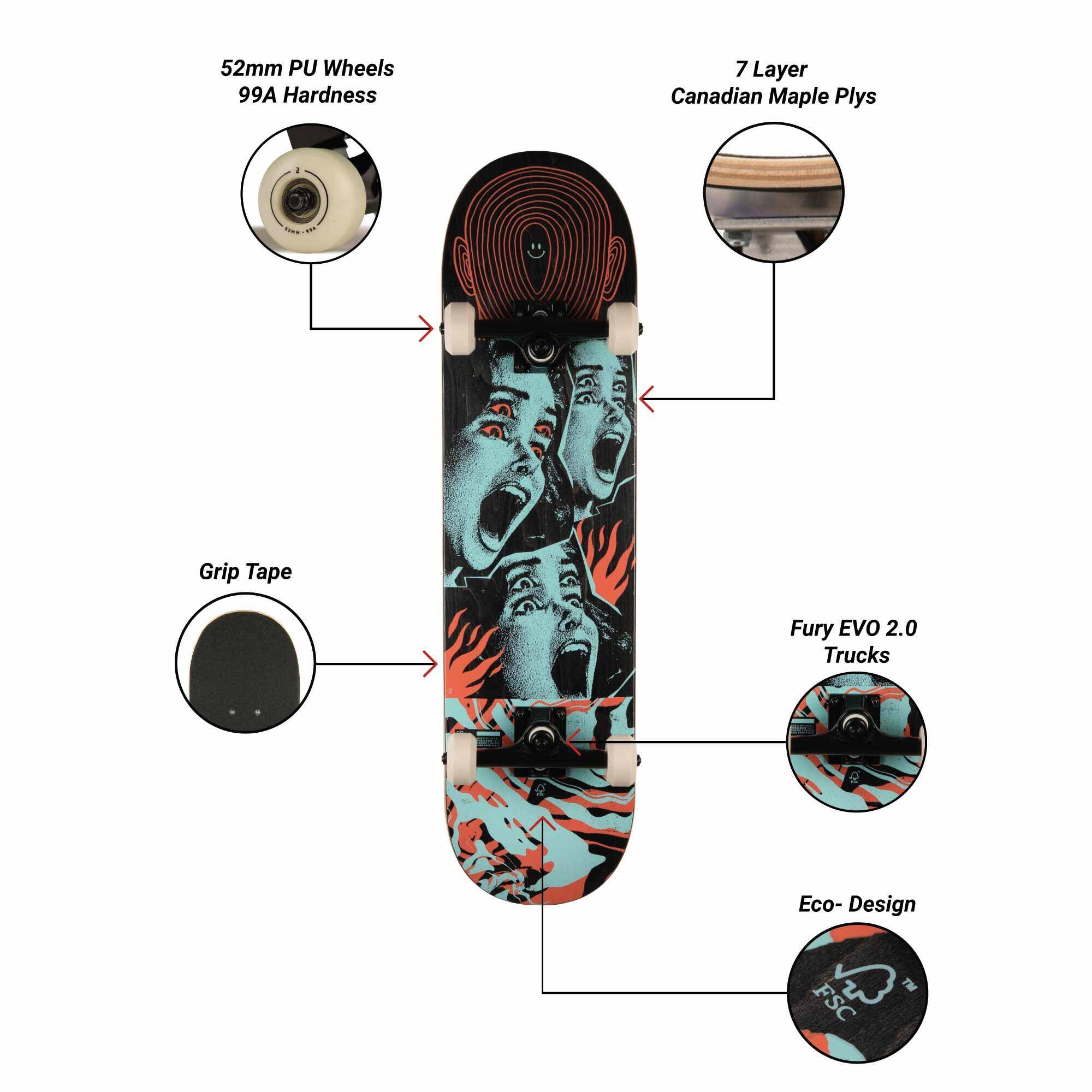 Kids and Adult Skateboard 8 Inch CP500 -  3