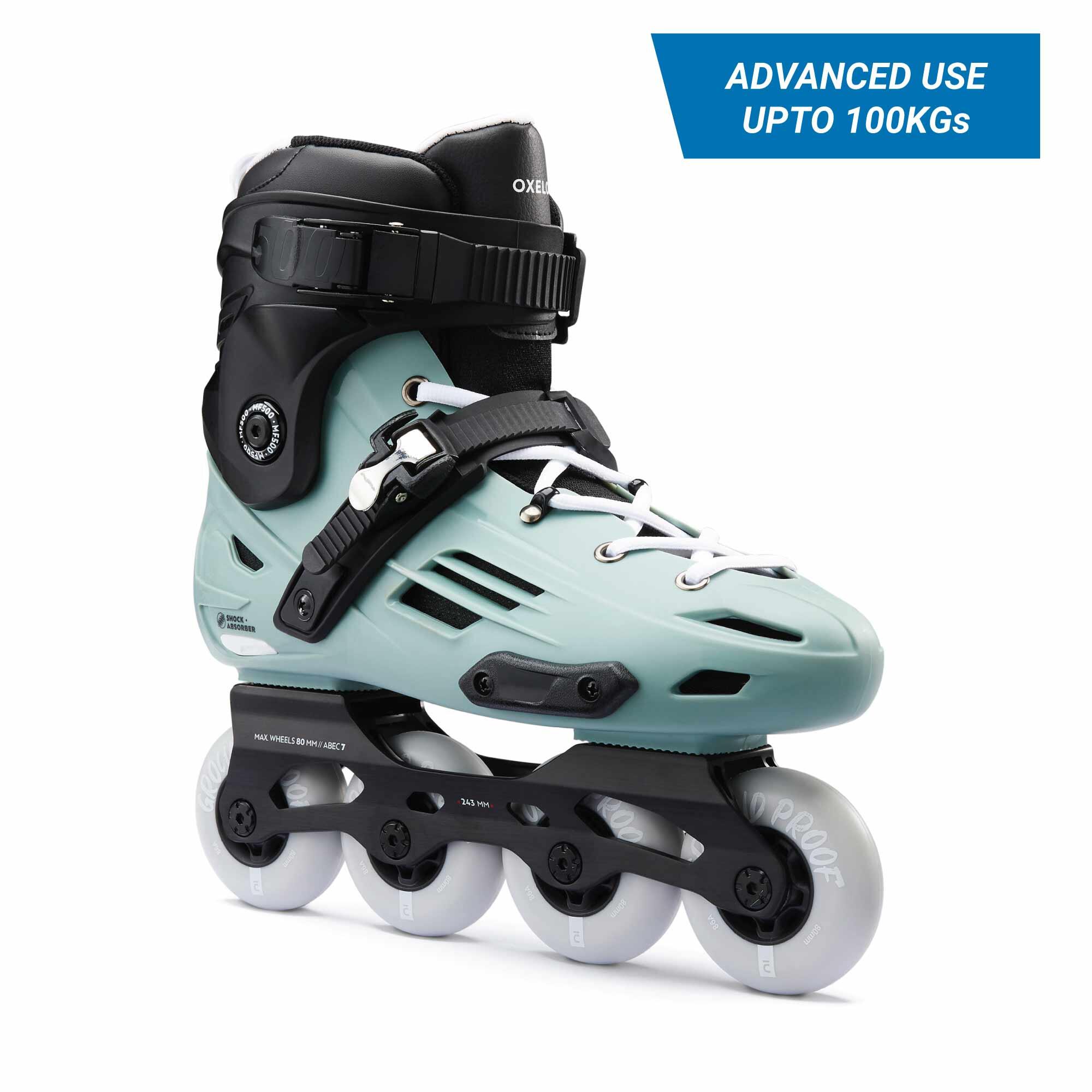 Inline Skates Inliner Freeride MF500 Light Erwachsene khaki  17/39