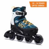 Kids Skating Shoes Inline Fit 5 Blue Yellow