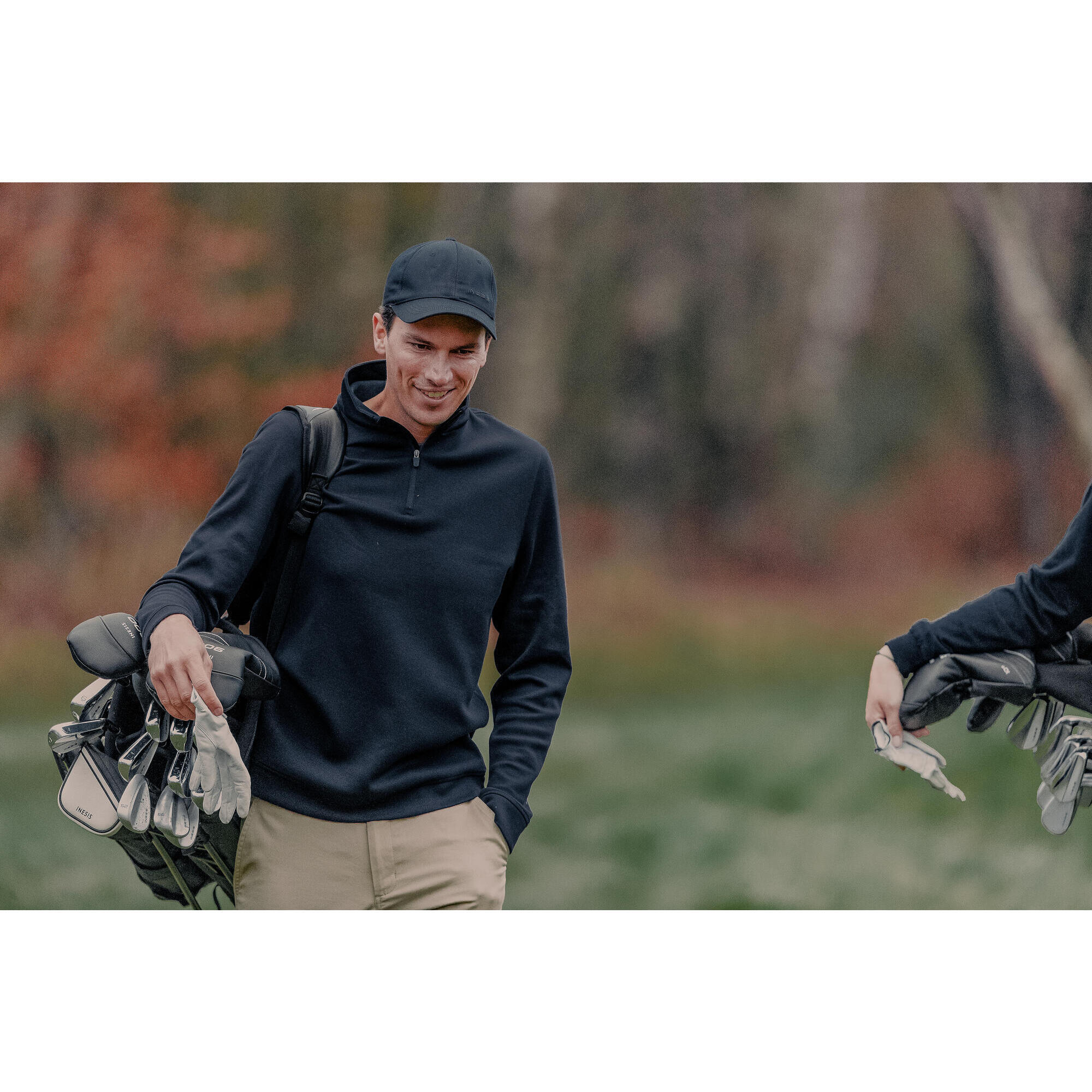 Men's golf sweatshirt - MW500 black