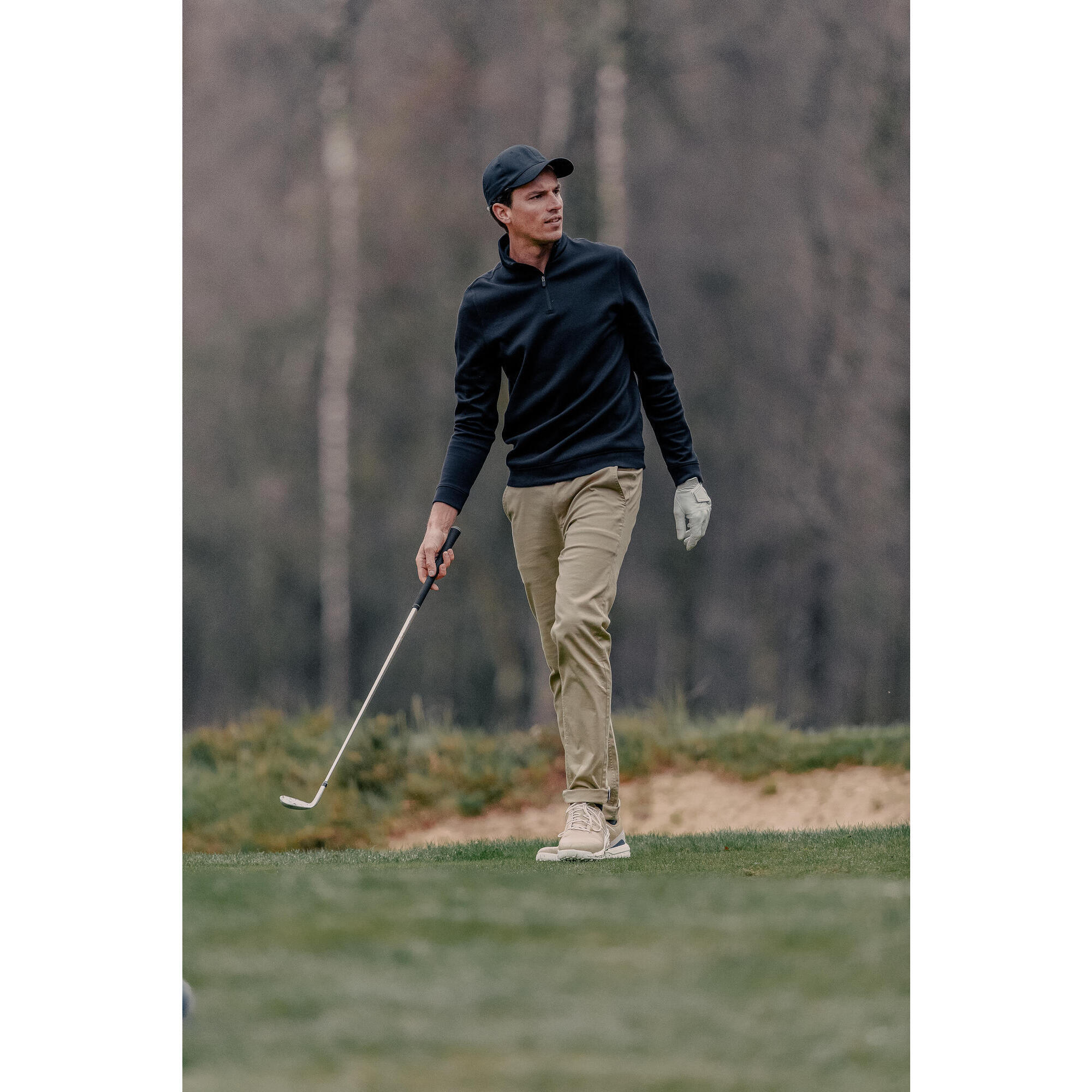 Men's golf sweatshirt - MW500 black