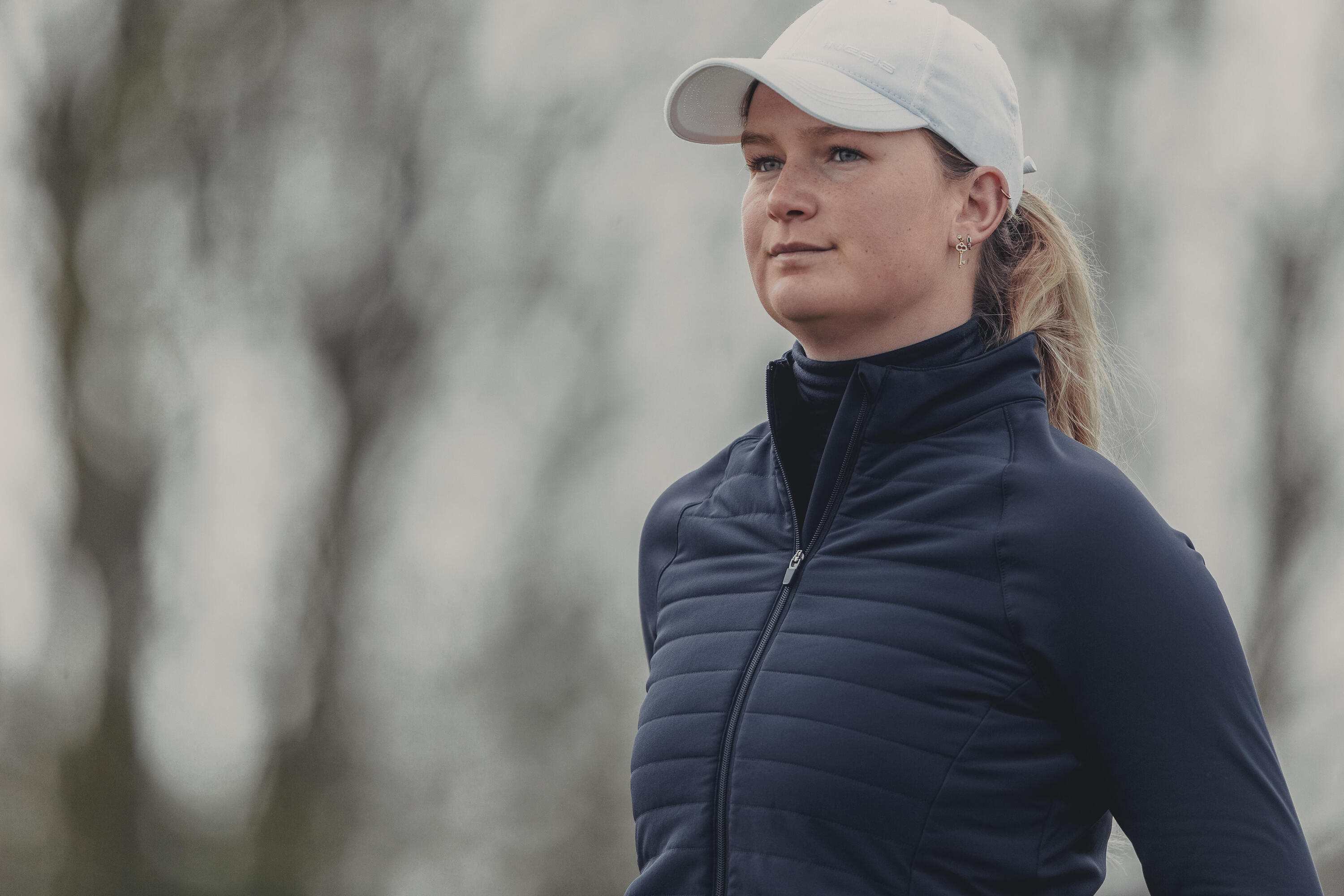 Giacca invernale golf donna CW 500 blu 8/9