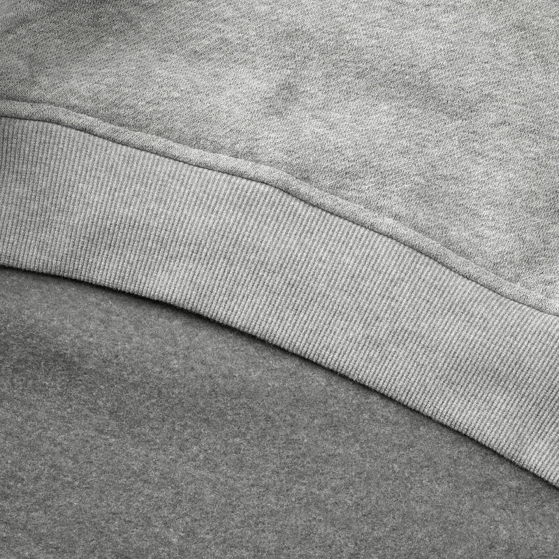Sweatshirt Herren Wandern mit Kapuze und kurzem Reißverschluss- NH150 grau
