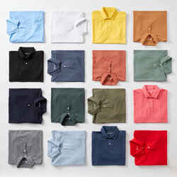 Men's short-sleeved golf polo shirt - MW500 light grey