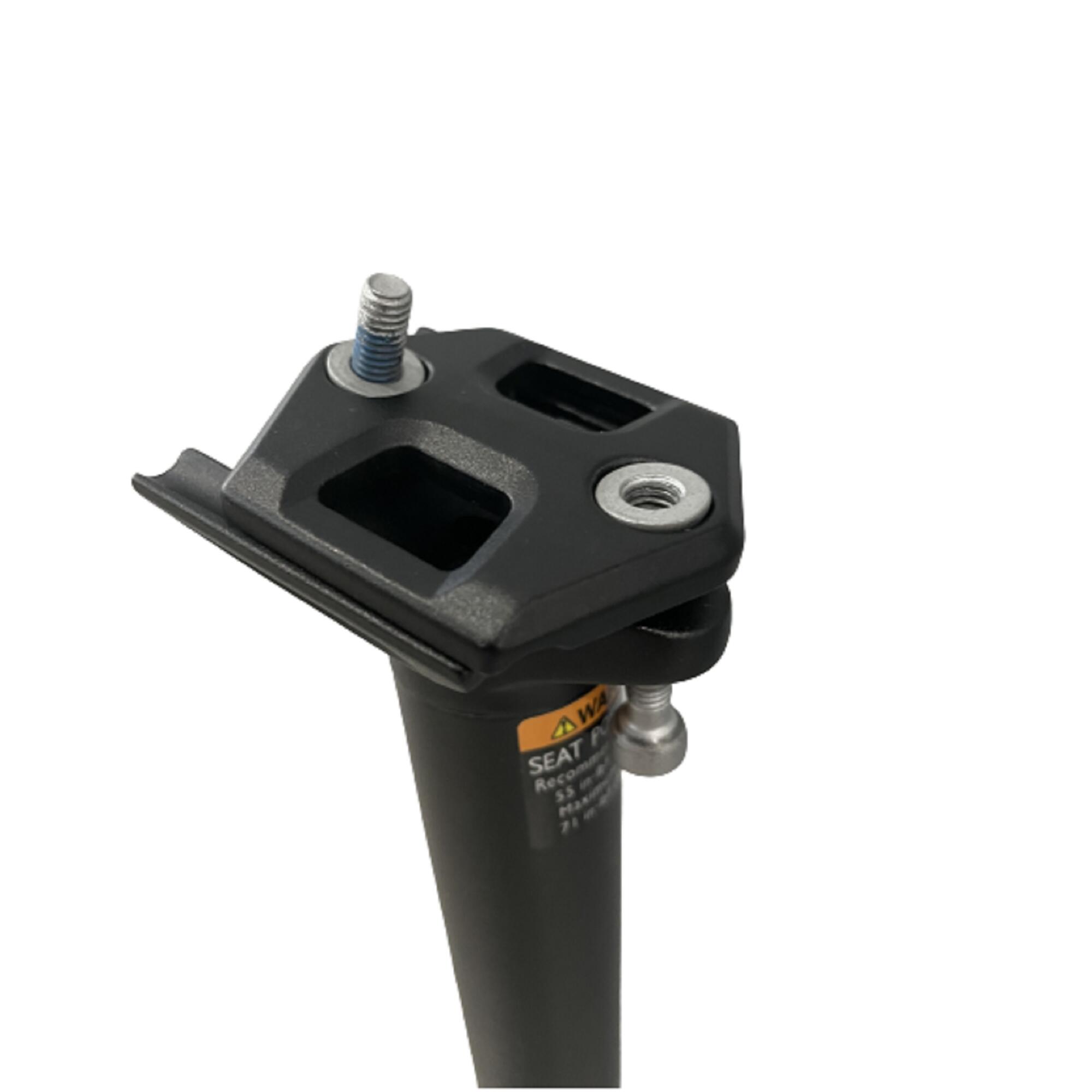 TIGE DE SELLE 31.6MM OFFSET 0° EN CARBONE 350/400MM A CHARIOT NOIRE 2/3