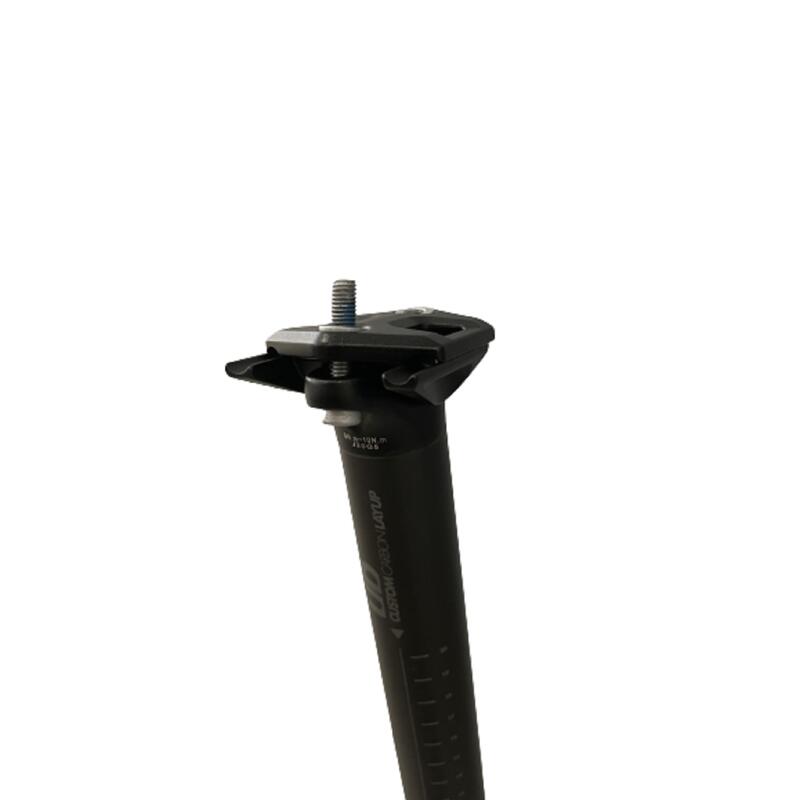 Karbonová sedlovka 31,6 mm offset 0 ° 350/400 mm s podsedlovým zámkem černá 