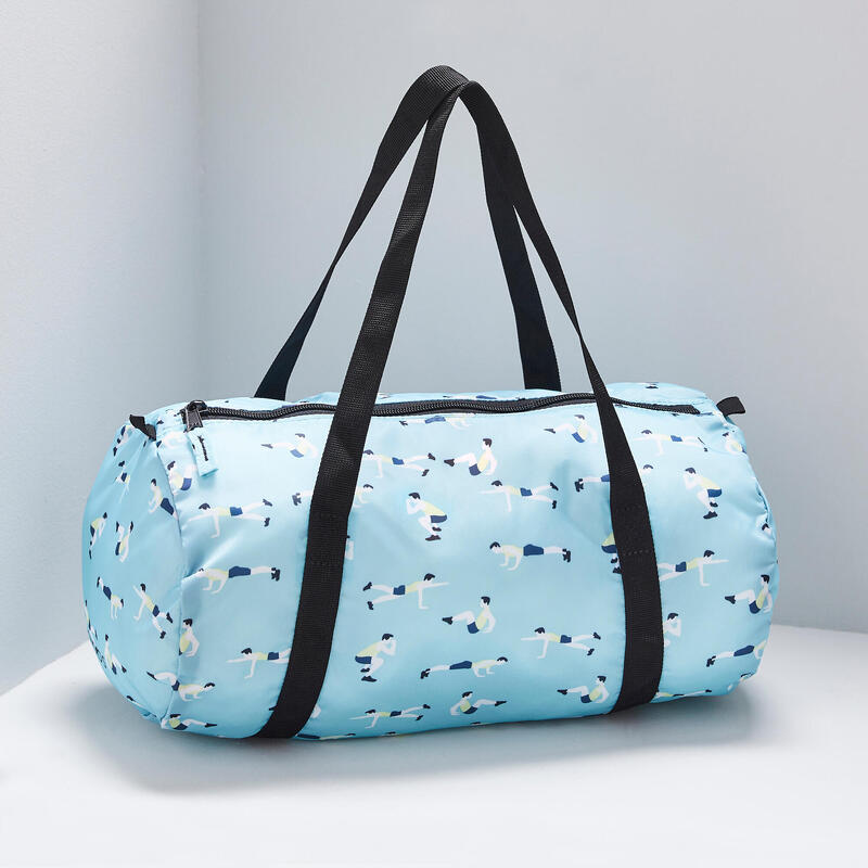 Bolsa deporte fitness plegable para ir al gym Domyos 15 L azul