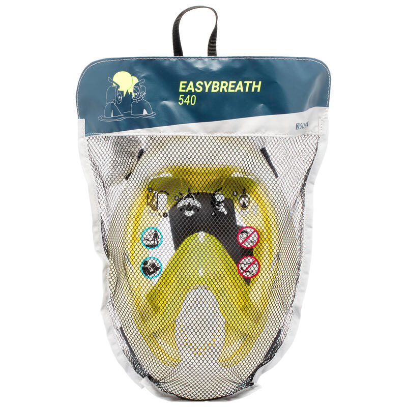 Masque Easybreath+ de surface valve acoustique Adulte - 540 freetalk Jaune