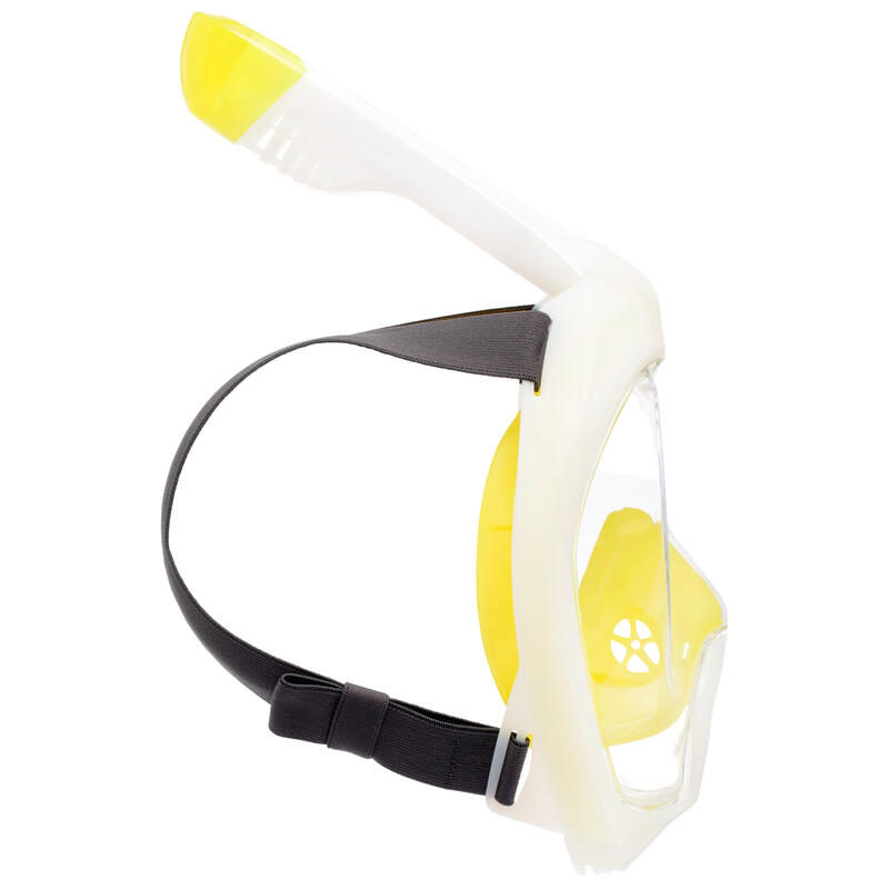 Snorkelmasker Easybreath+ met akoestisch ventiel volwassenen 540 freetalk geel