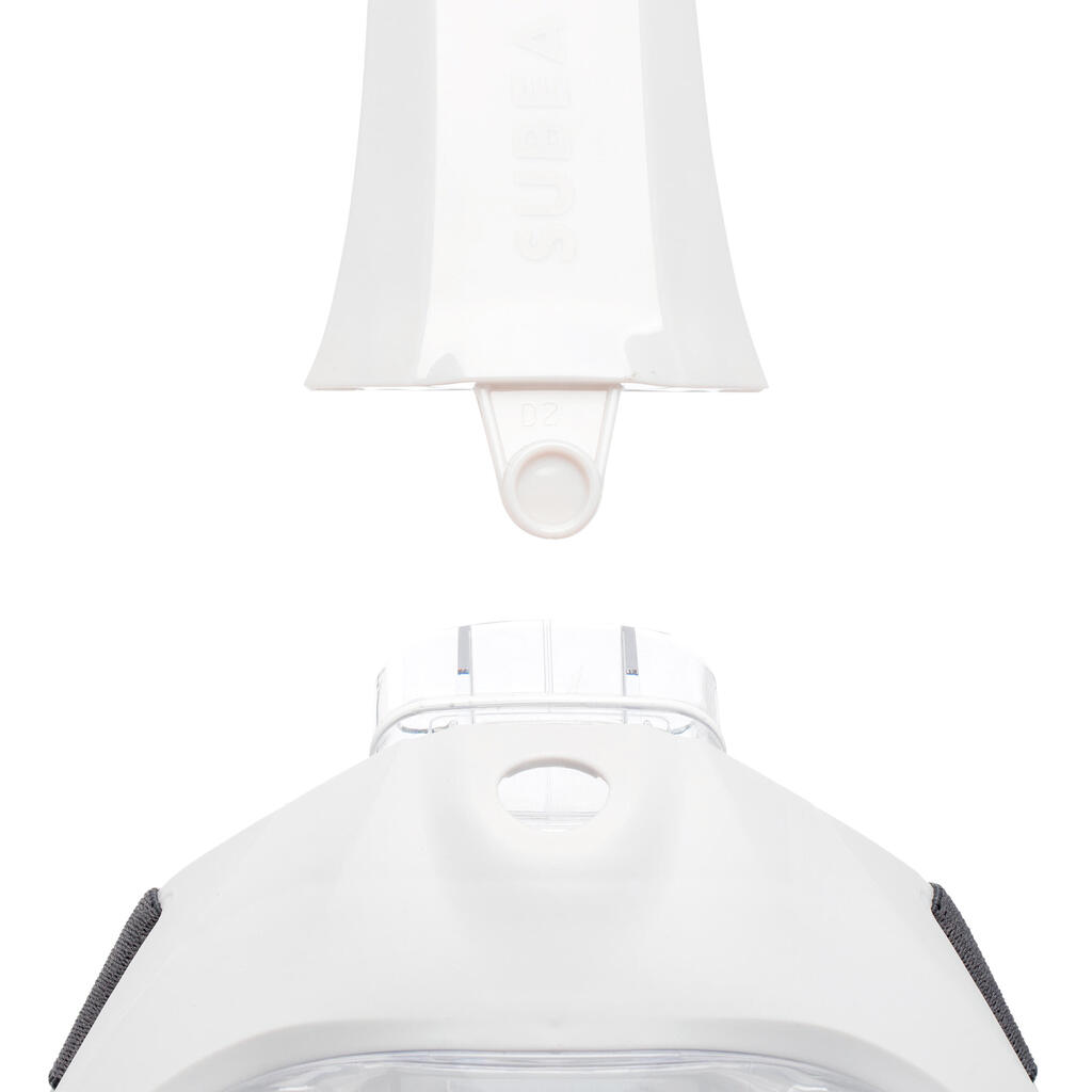 Masque easybreath snorkeling de surface adulte - gris. sans sac