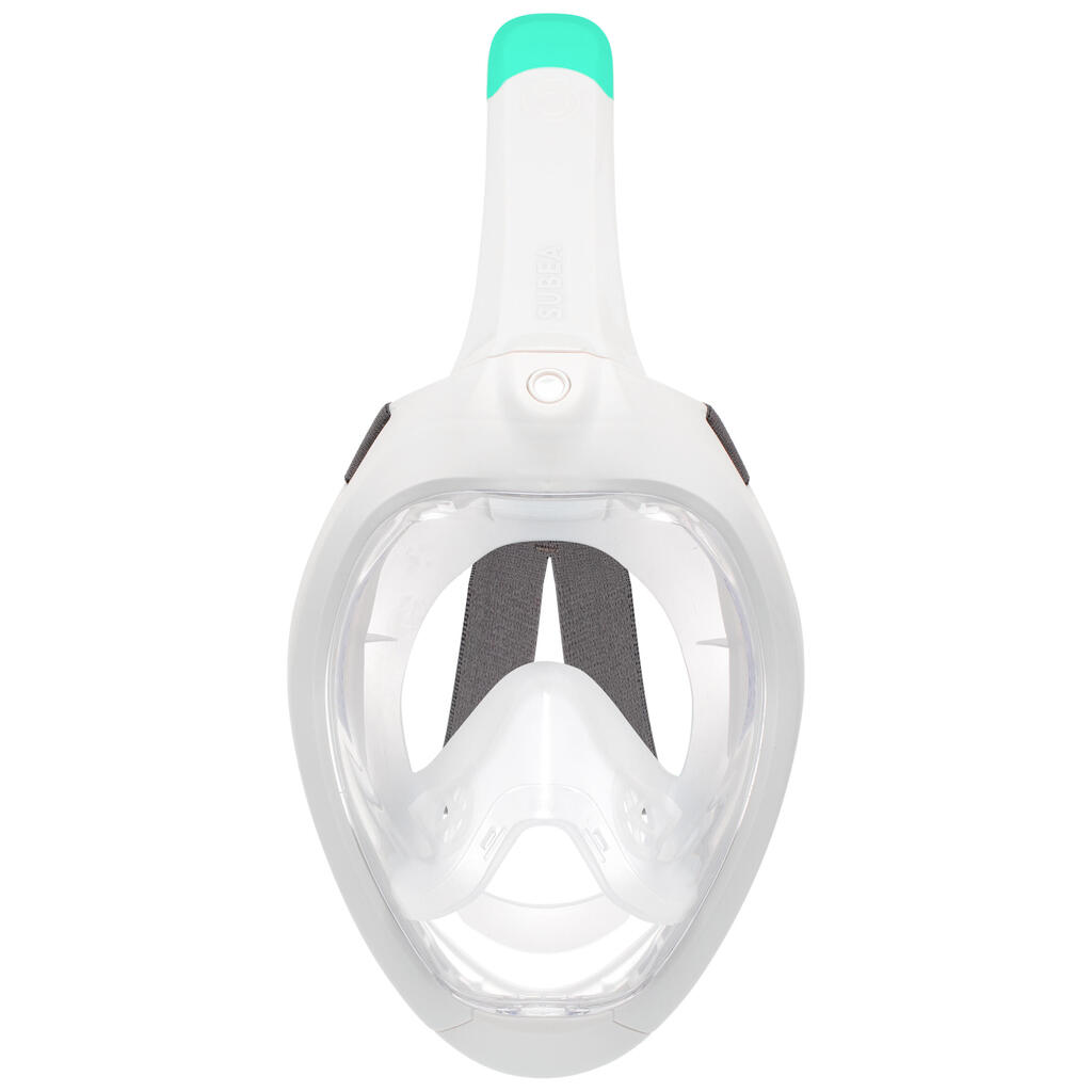 Pieaugušo virsmas snorkelēšanas maska ar somiņu “Easybreath 500”, pelēka