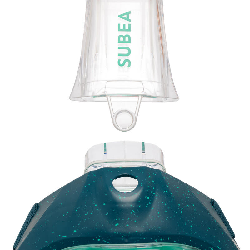 Masque Easybreath de surface valve acoustique Adulte - 540 Vert moucheté