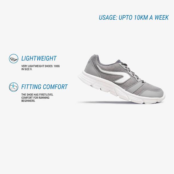 Kalenji Run 100 Men's Running Shoes Grey