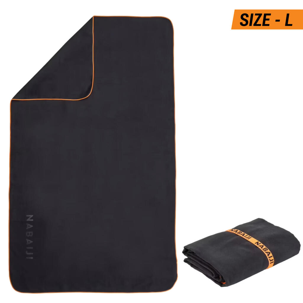 Microfibre Towel for Swimming Lila Size L 80 x 130 cm