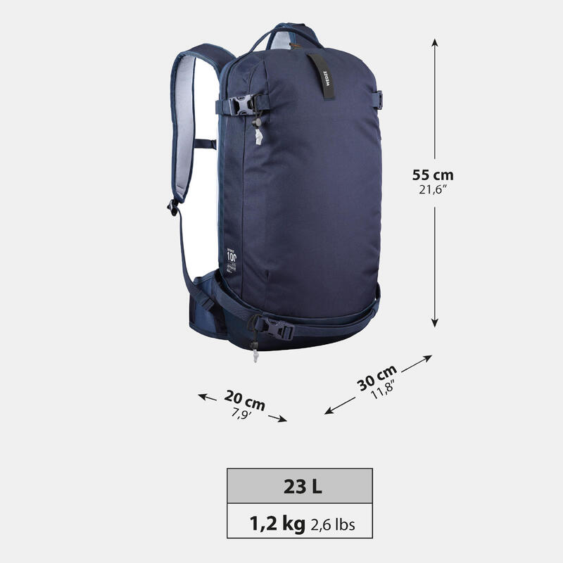 Mochila de esquí y snowboard protección dorsal Wedze FR100 Defense 23L