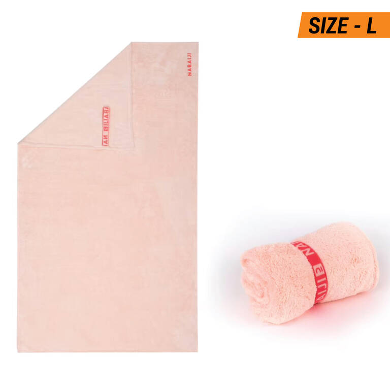 Swimming Microfiber Ultra Soft Towel Size L 80 x 130 cm light pink