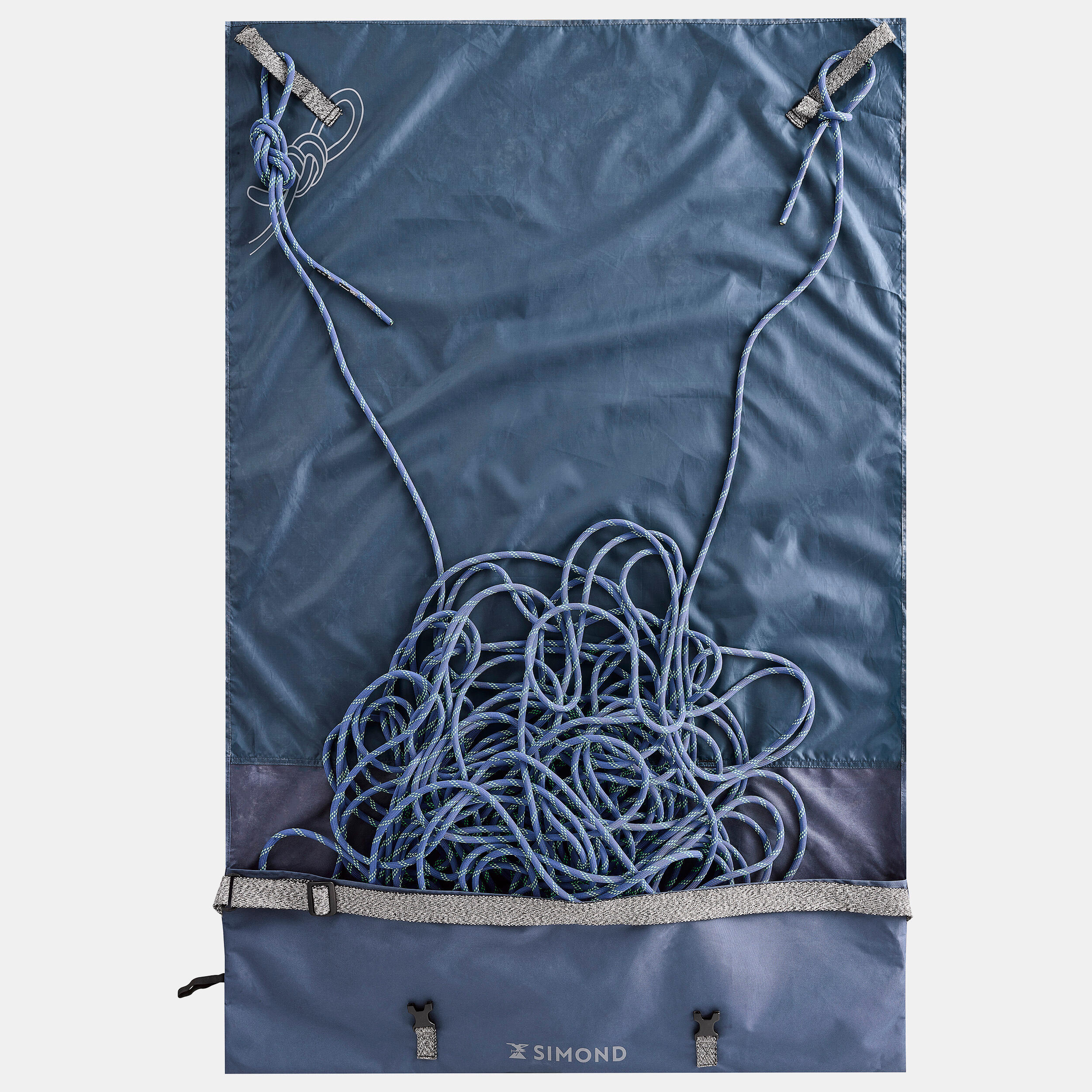 Dubbeltouw voor klimmen en bergsport RAPPEL ALPINISM 8,1 mm x 50 m blauw 4/5