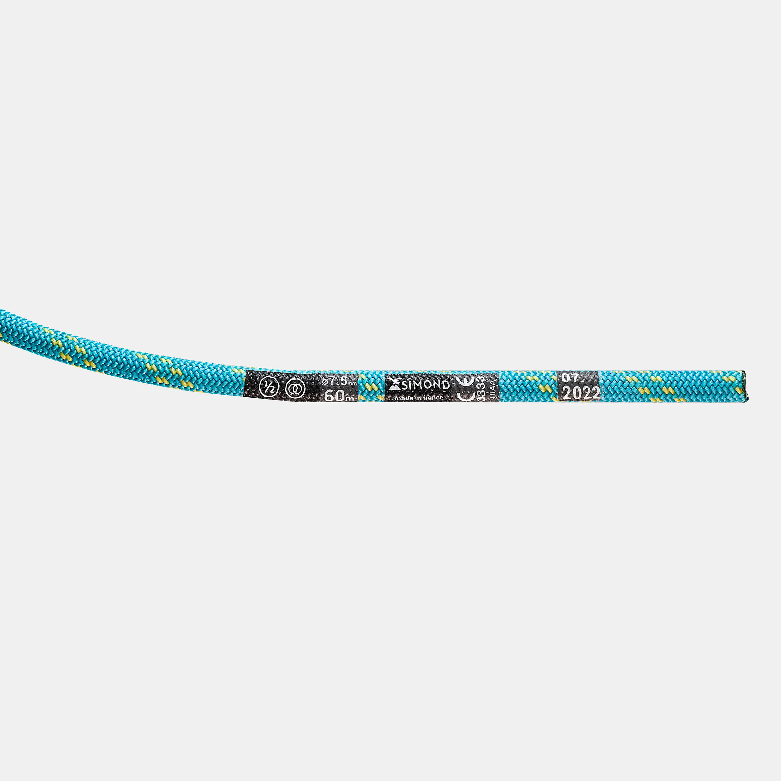 Dubbeltouw voor klimmen en bergsport RAPPEL ICE 7,5 mm x 60 m blauw 3/3