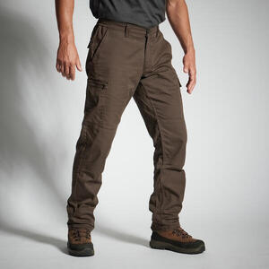 Pantalón Cargo Hombre Solognac Steppe 300 Marrón Resistente Multibolsillos