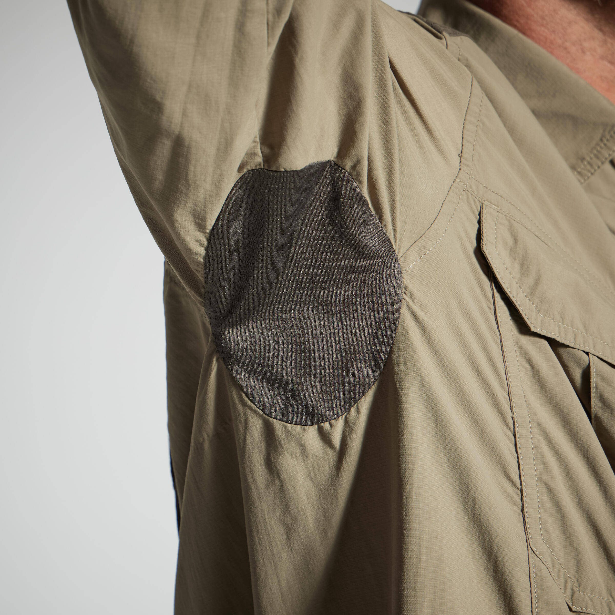 Men's Breathable Long-Sleeved Shirt SG520 - Khaki -  3