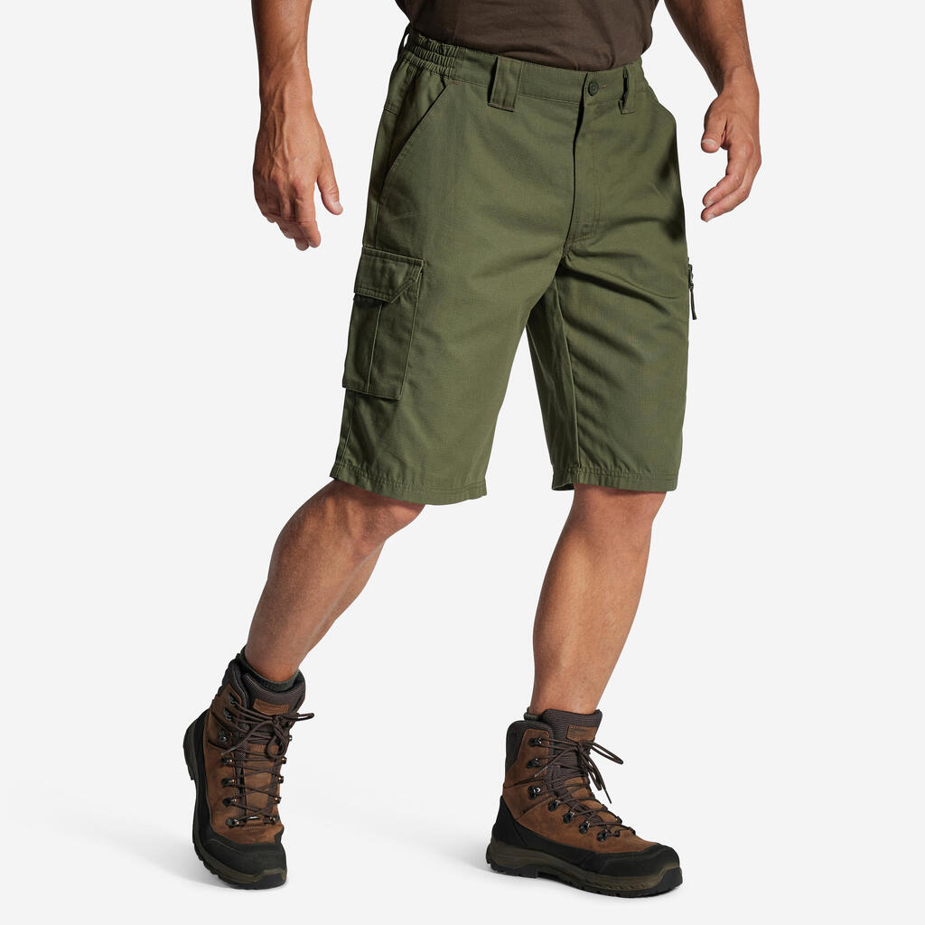 Jagdshorts/Bermuda Shorts 500 Cargo Camouflage Halftone braun