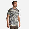 Vyriški trumparankoviai marškinėliai „100“, pilkas miško kamufliažas