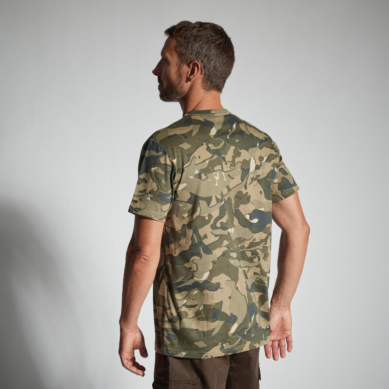 T-Shirt 100 Woodland strapazierfähig Camouflage 