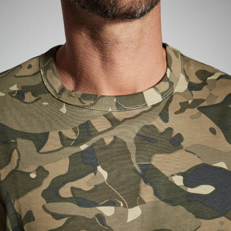 T-SHIRT BERDAYA TAHAN TINGGI 100 CAMO WOODLAND