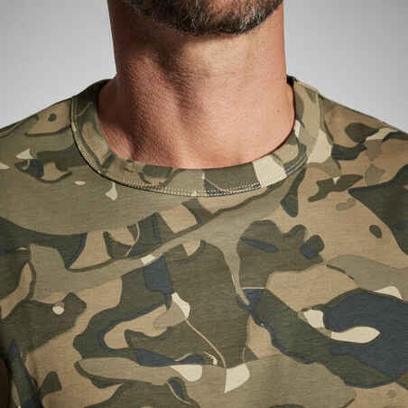 Vyriški trumparankoviai marškinėliai „100“, miško kamufliažas