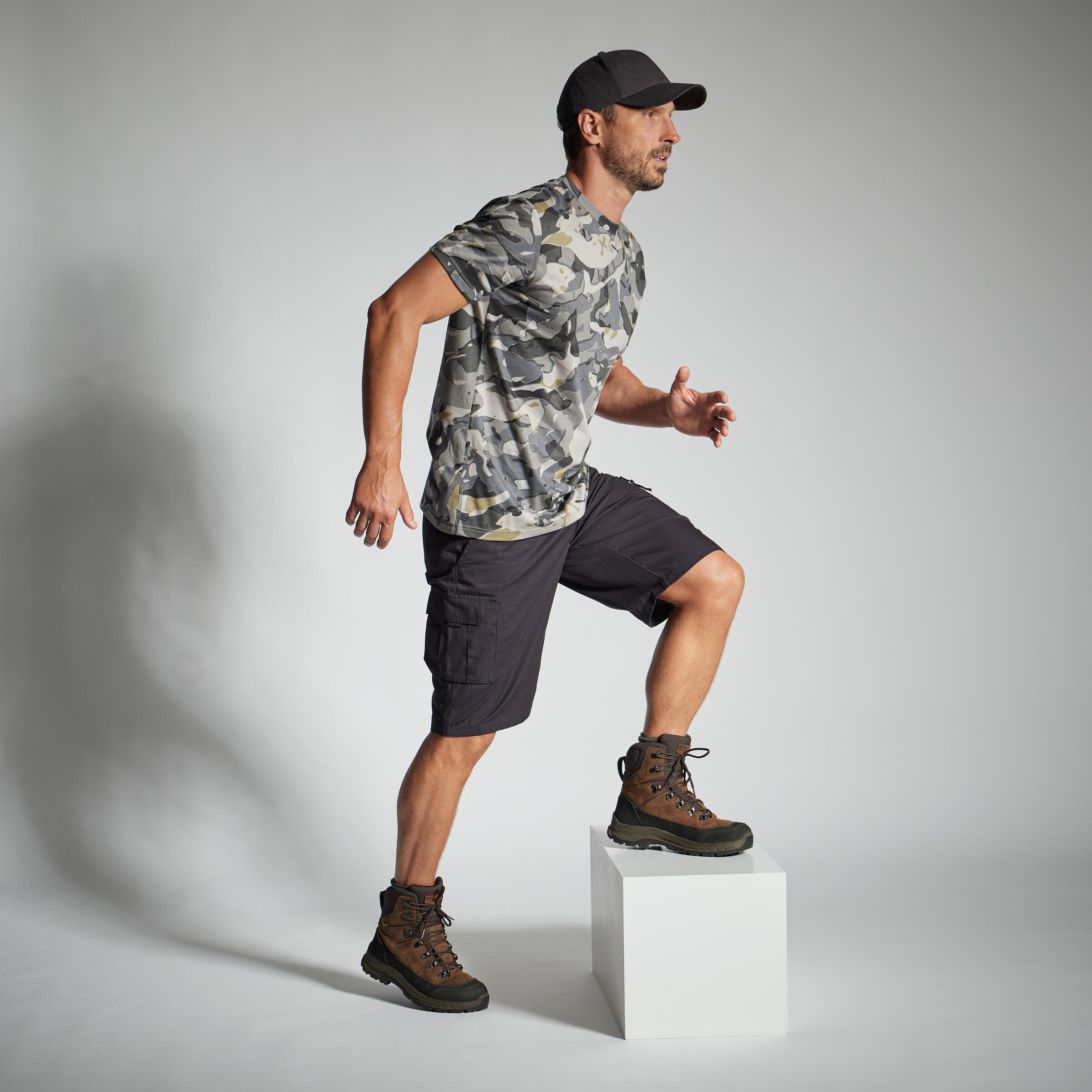 T-SHIRT DURABLE 100 CAMO WOODLAND GREY 7/7