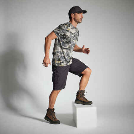 T-SHIRT DURABLE 100 CAMO WOODLAND GREY