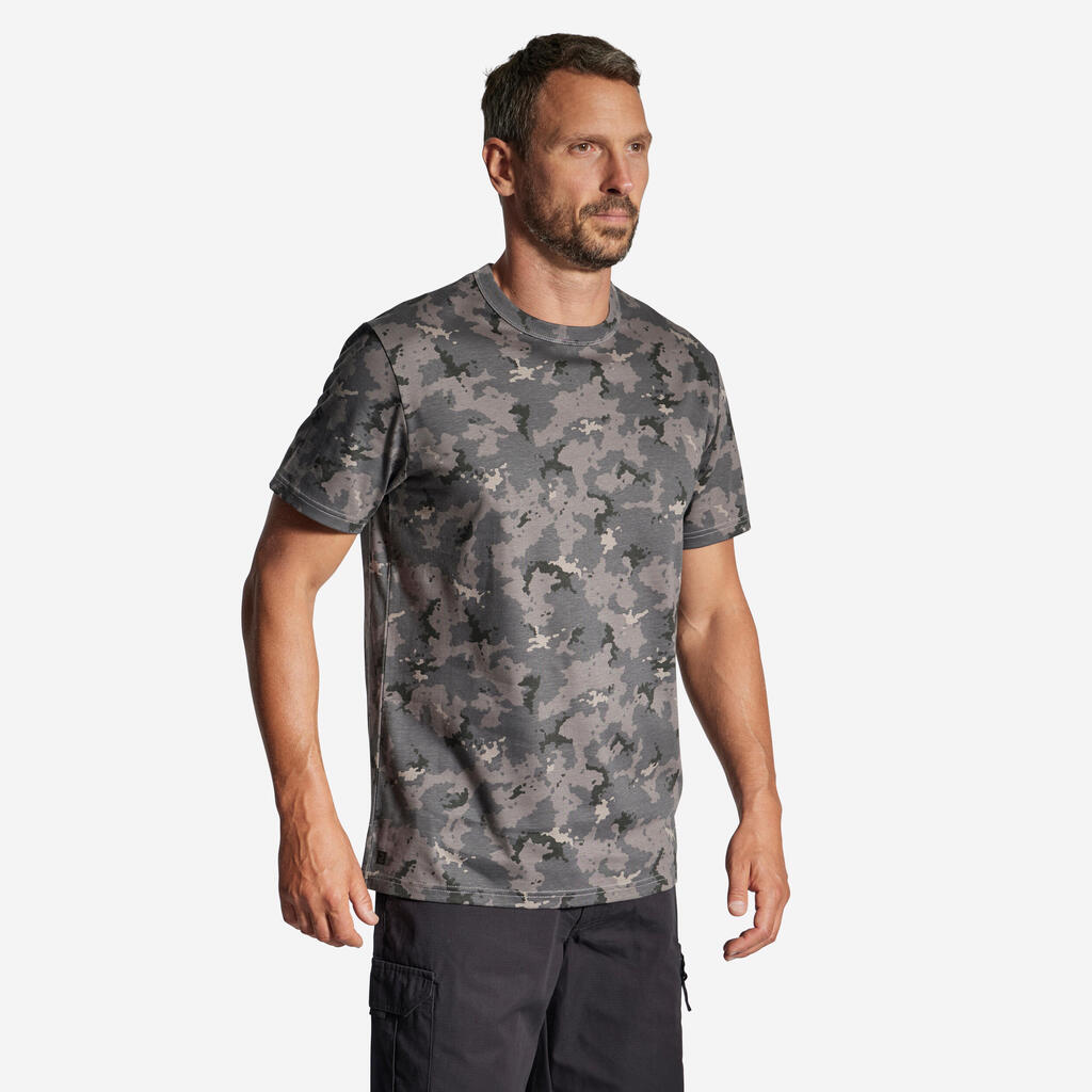 T-SHIRT DURABLE 100 CAMO WOODLAND GREEN