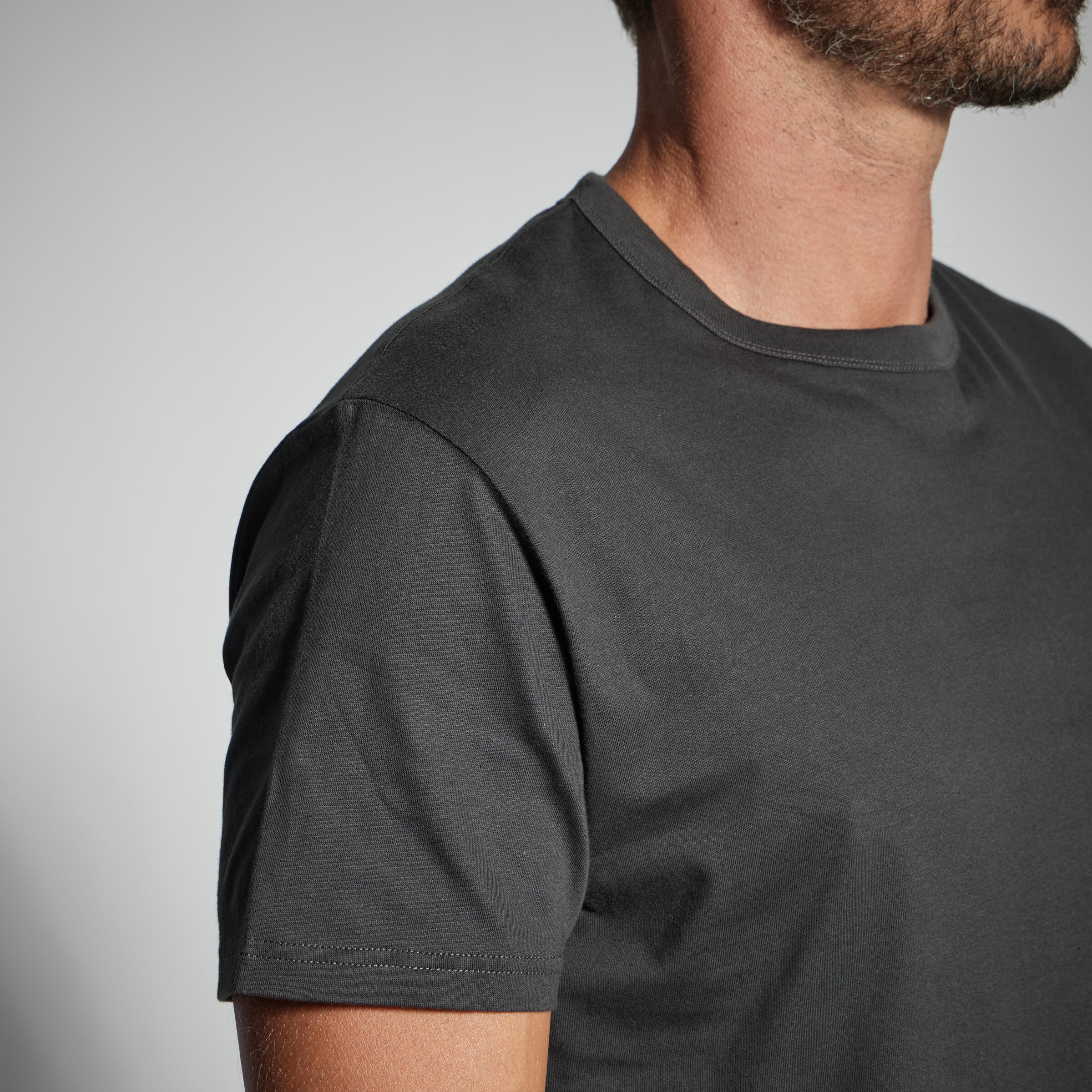 Resistant T-Shirt - 100 Grey - SOLOGNAC