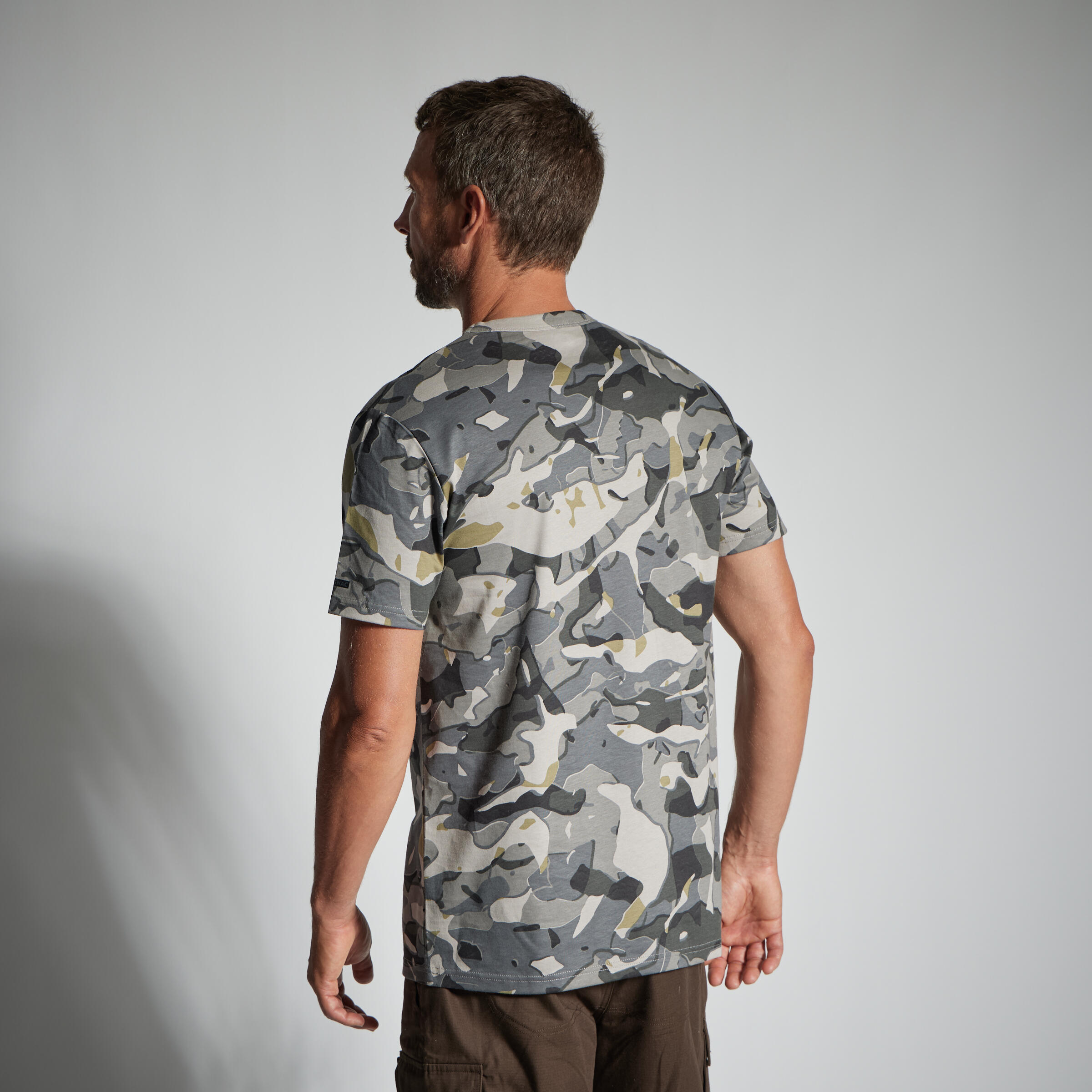 T-SHIRT RESISTENTE 100 CAMO WOODLAND GREY