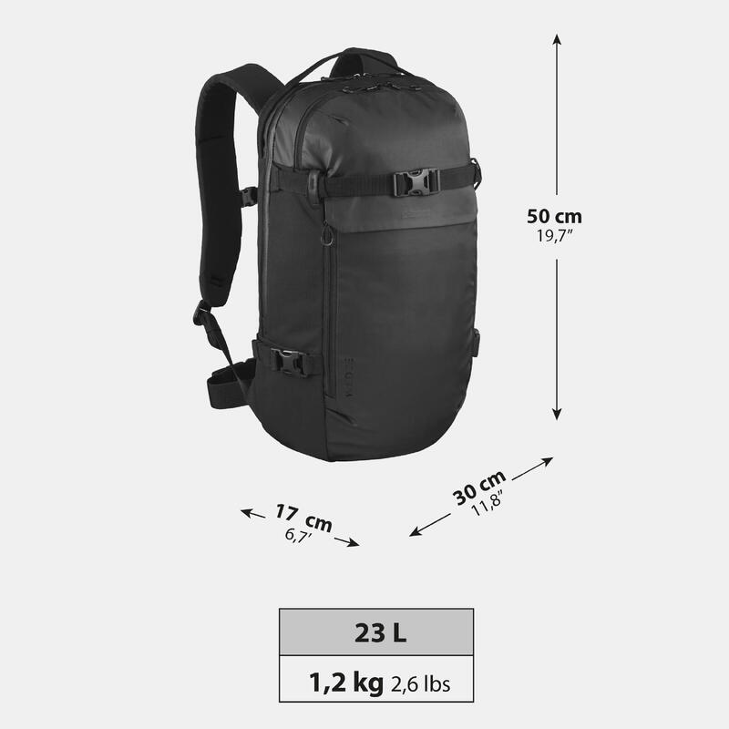Kayak/Dağ Bisikleti Sırt Çantası - 23 L - Siyah/Beyaz - FR/AM 100 23 L