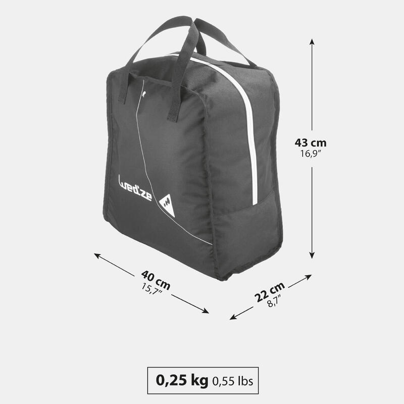 Tas voor skischoenen 100 zwart