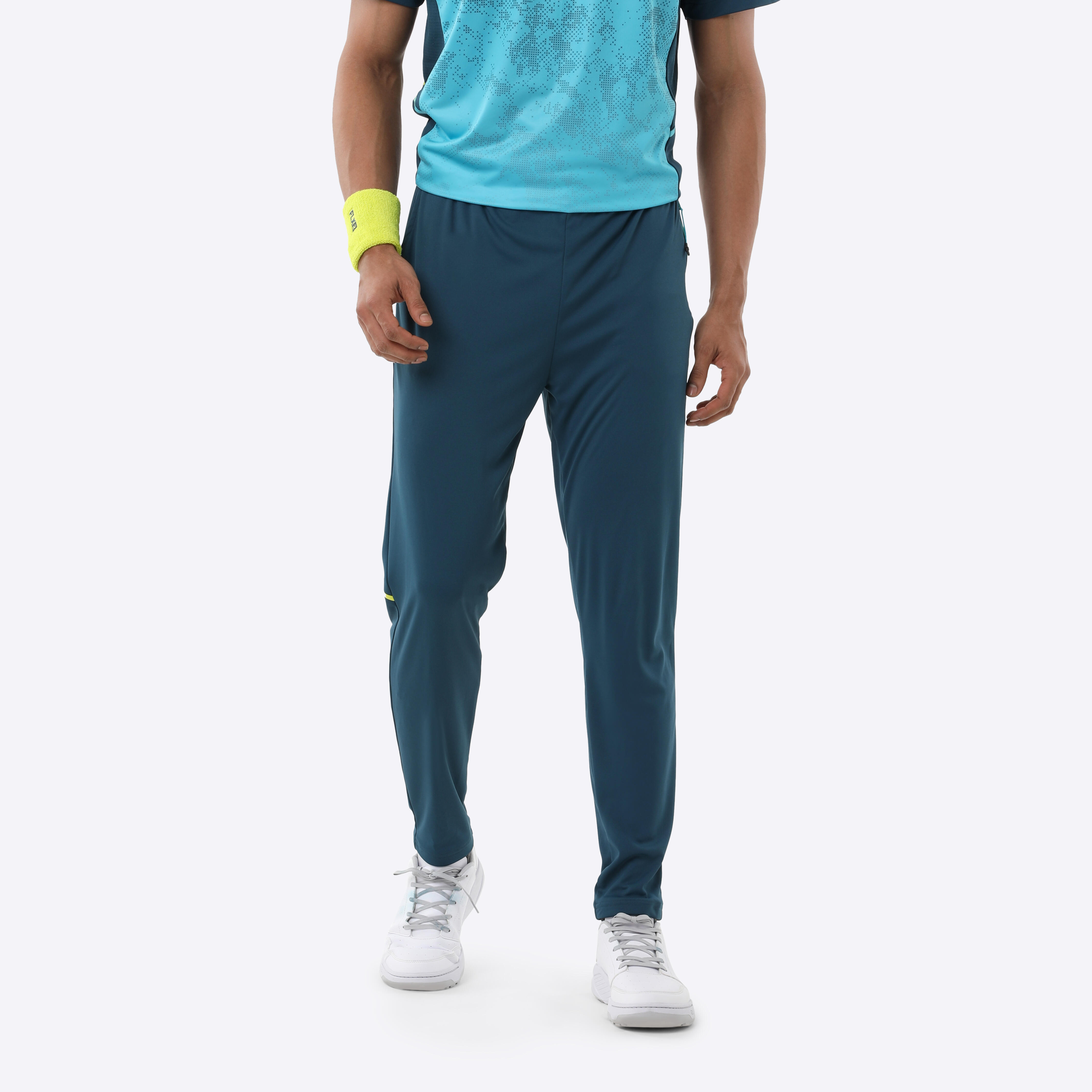 Men CRICKET TAPER FIT TRACKPANTS TP 500 TURQUOISE