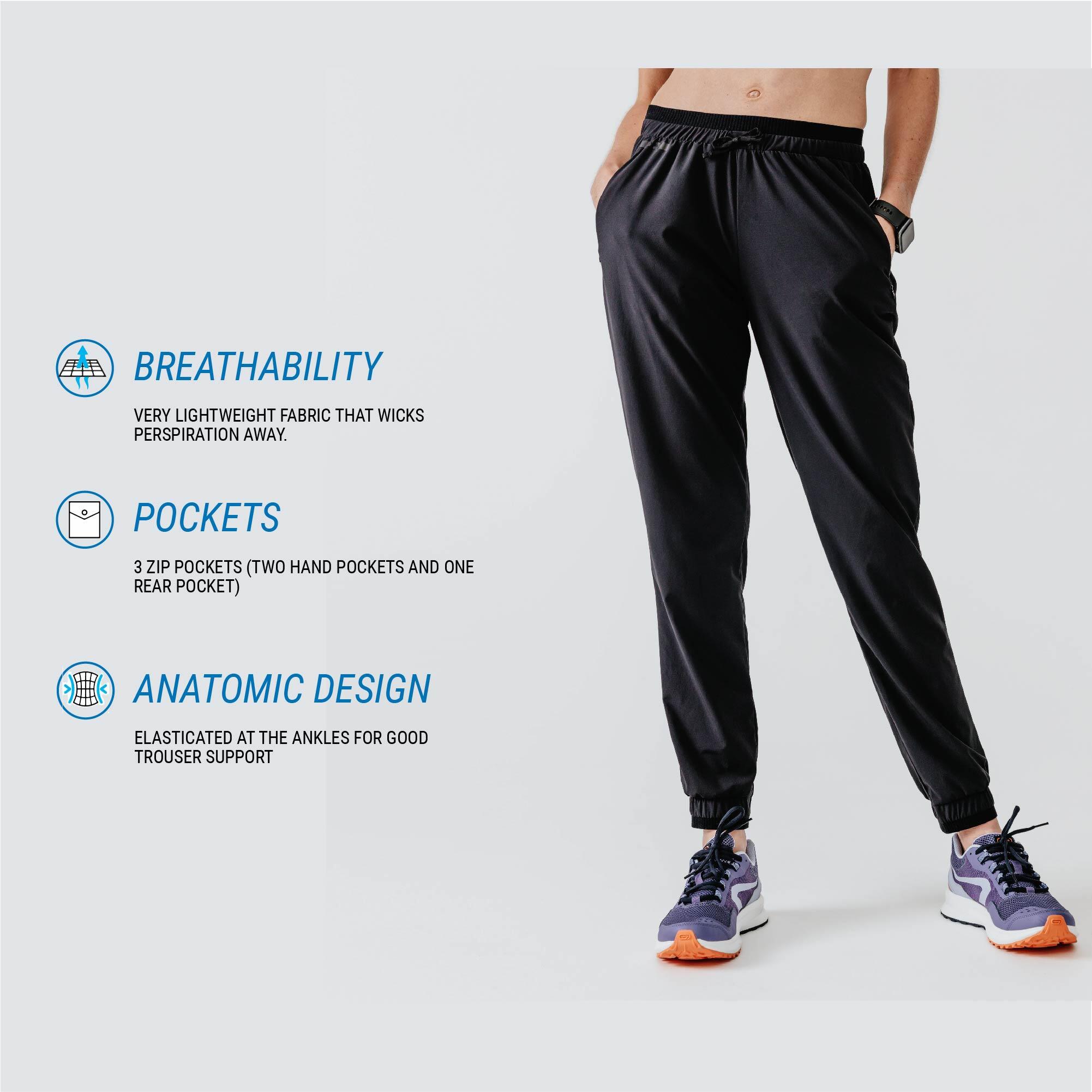 Buy Running Track Pants Black Online | Decathlon