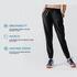 Light, Quick dry, 3 Zip Pockets, Jog Fit-Women Running Trackpant Black