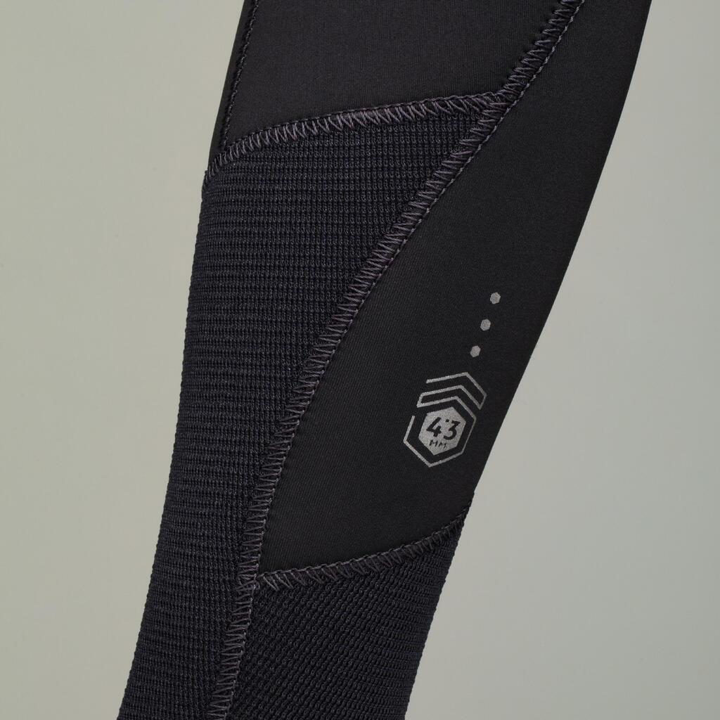 Combinaison surf néoprène 4/3 mm homme - 900 noir