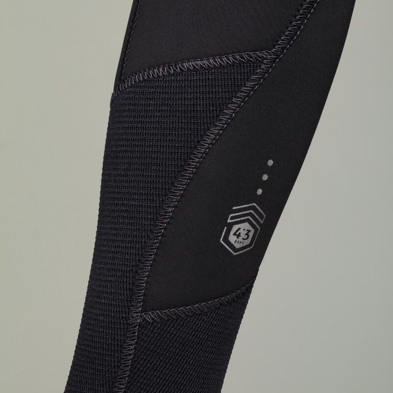 Combinezon surf Neopren 4/3 mm Negru Bărbaţi