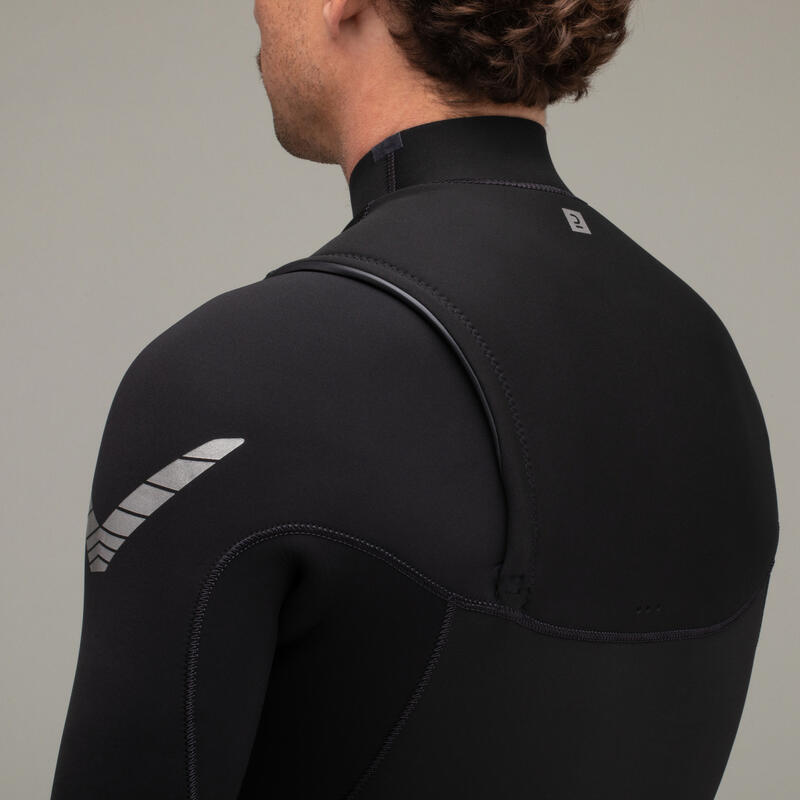 Herenwetsuit voor surfen 900 neopreen 4/3 mm zwart