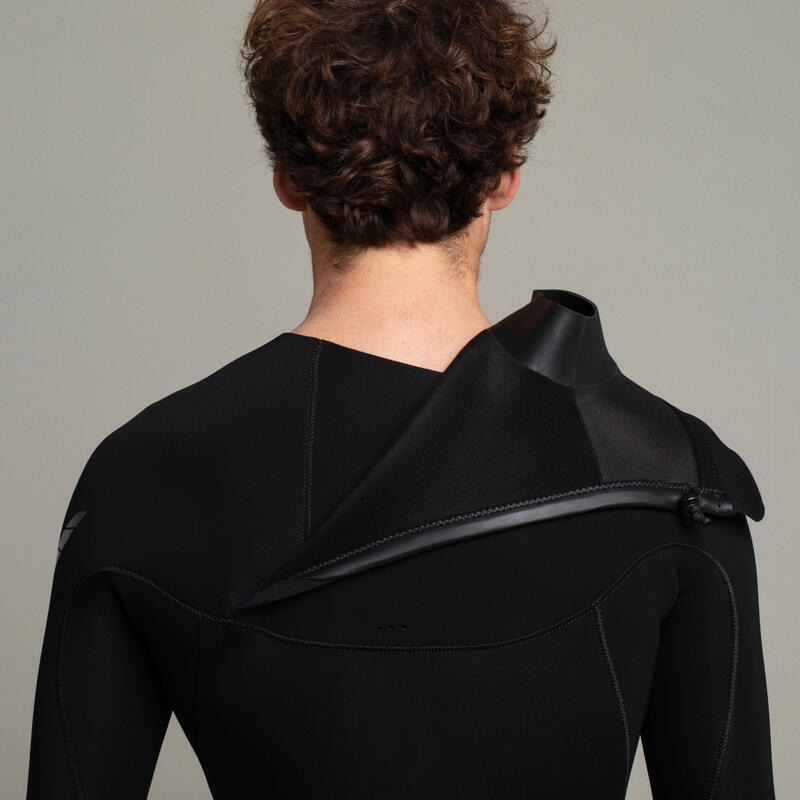 Herenwetsuit voor surfen 900 neopreen 4/3 mm zwart