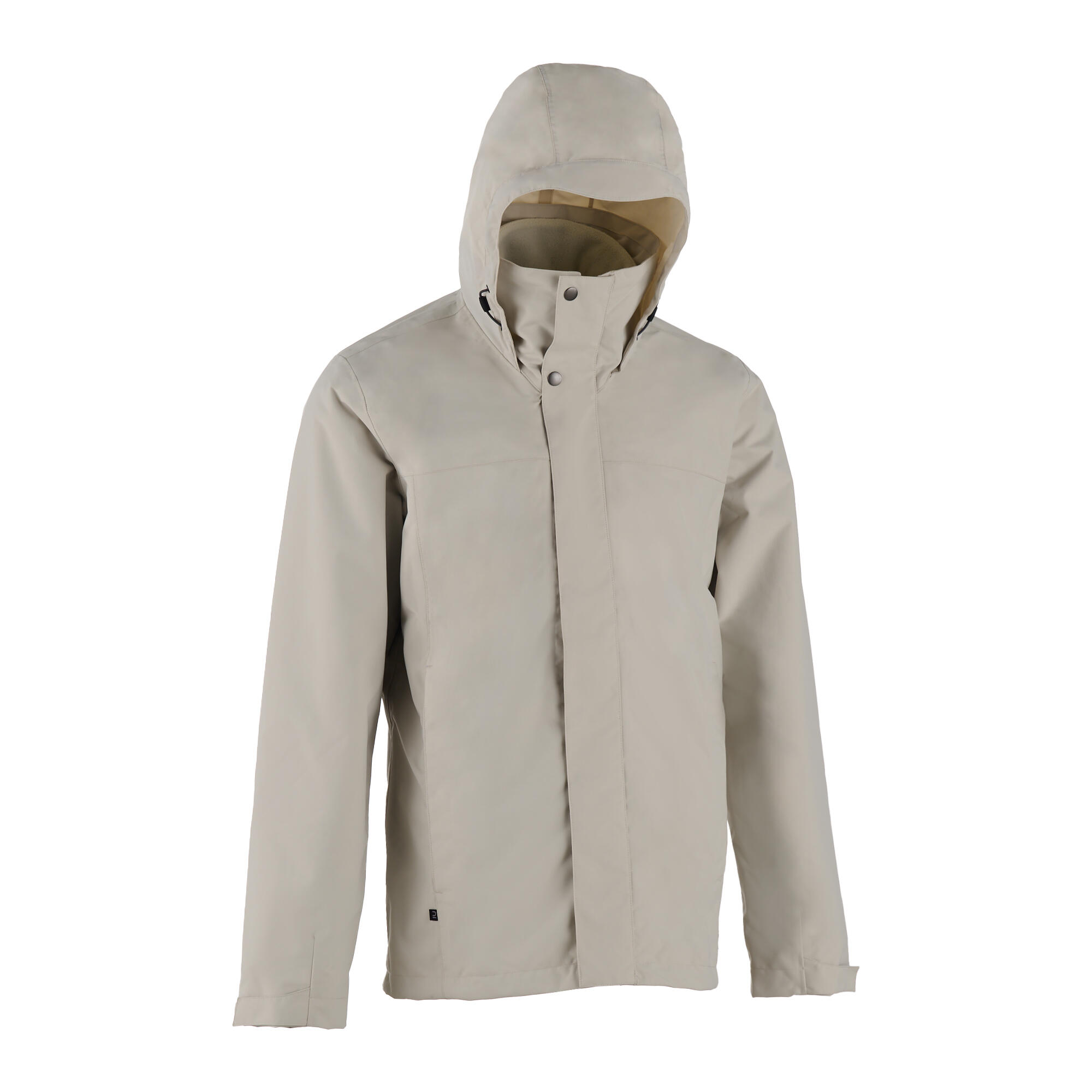 Men's Travel in Winter Jacket Fleece 100 0°C Beige